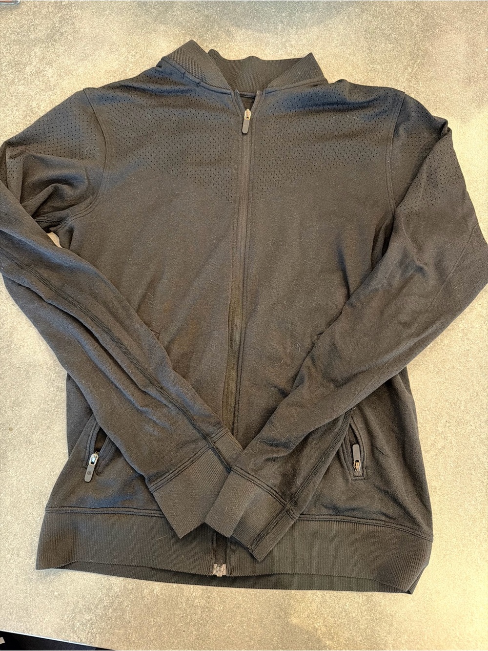 lululemon athletica Black Men's Zip-Up Lightweight Sweater